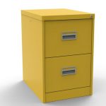 yellow filing cabinet 2 drawers