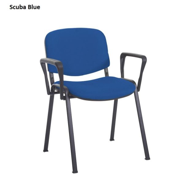Conference / Meeting Chair Aquarius Black Frame And With Arms Fabric Choices 2 - Image 7