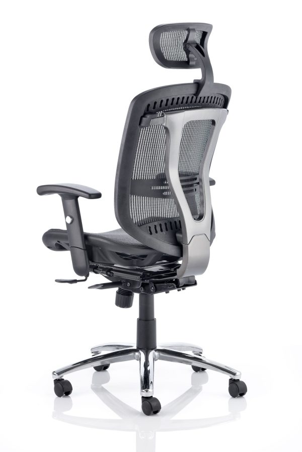 Mesh Back Operator Office Chair Move Black With Headrest - Image 4