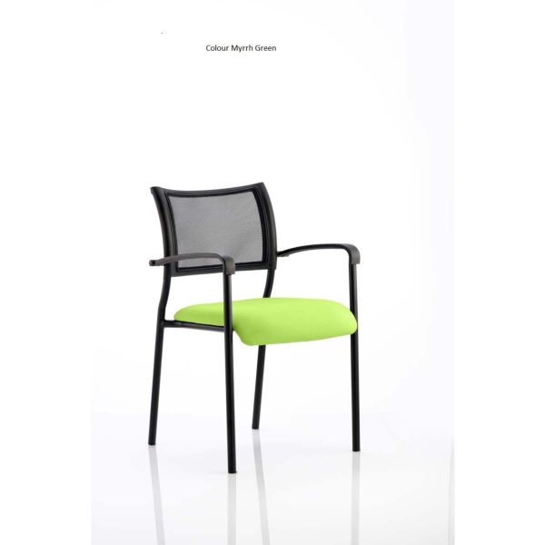 Mesh Chair Brighton Black Frame With Arms Choice of Colours - Image 3