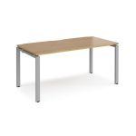 commercial office desk beech desk top and silver leg frame