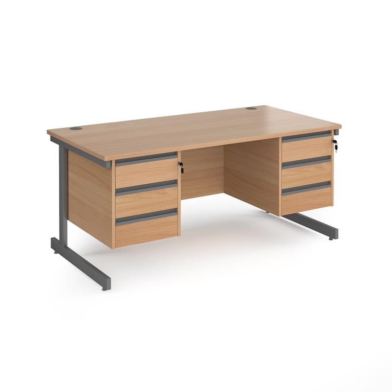 Desks With Drawers Office Furniture Straight Office Desk
