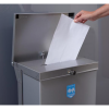 silver confidential lockable office recycling bin