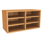 2 x 3 pigeon hole unit beech. 6 space pigeon hole