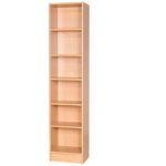 narrow office bookcase beech