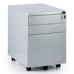 office desk pedestal steel with 2 shallow drawers and 1 filing drawer