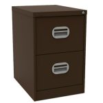 filing cabinet brown with 2 drawers