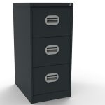 office filing cabinet anthracite with 3 drawers