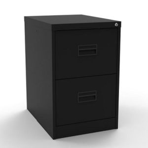 black filing cabinet 2 drawer