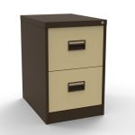 brown beige filing cabinets with 2 drawers