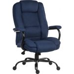 heavy duty office chairs in blue fabric