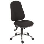 24-hour operator chair in black fabric
