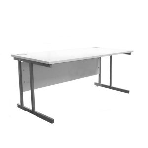 executive office desk white with cantilever frame
