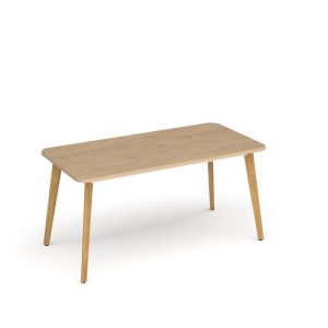 Office worktable in light wood finish