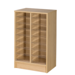 post sorters 2 x 8 culumn pigeon holes. 16 space pigeon hole unit in beech