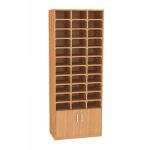 33 pigeon hole unit with cupboard