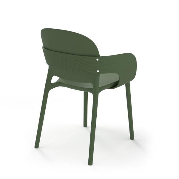 Florence Sustainable Chair With Arms Olive Green - Image 3