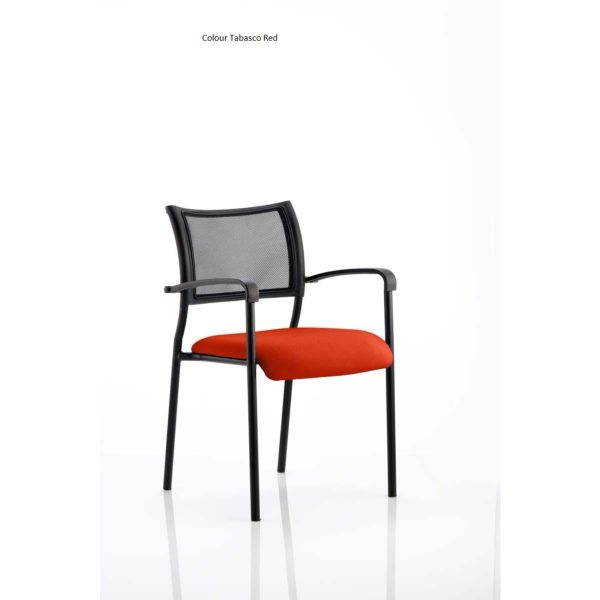 Mesh Chair Brighton Black Frame With Arms Choice of Colours - Image 5