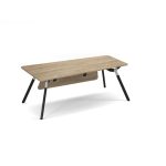 executive office desk walnut with a frame legs