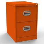 filing cabinet sienna orange with 2 drawers