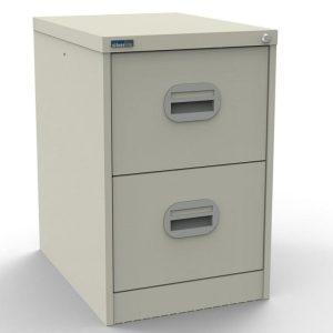 Office Filing Cabinet Connect 2 Drawer Almond White