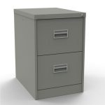goose grey filing cabinet with 2 drawers