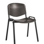 black plastic meeting chair