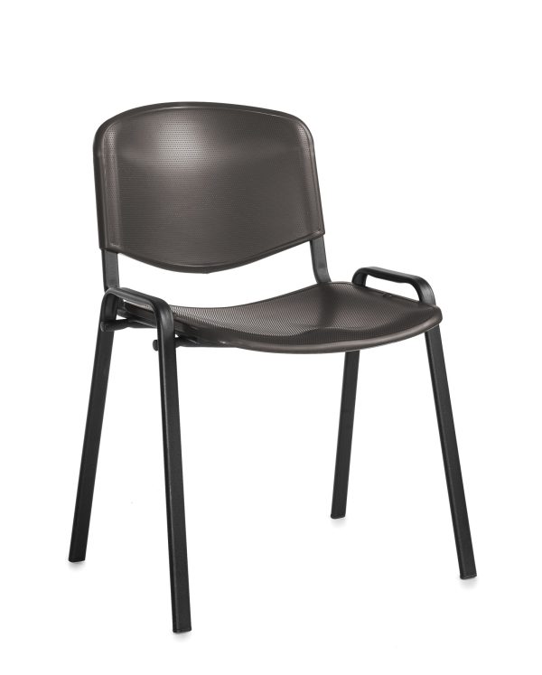 black plastic meeting chair