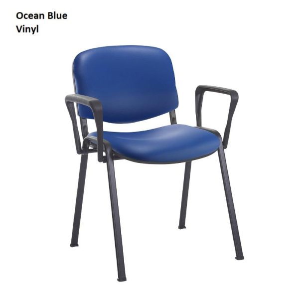 Conference / Meeting Chair Aquarius Black Frame And With Arms Fabric Choices 2 - Image 5