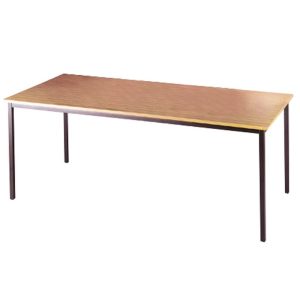 rectangular meeting table with beech top and graphite legs