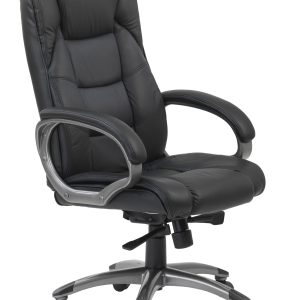 black leather office chair