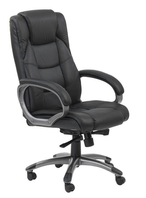 black leather office chair