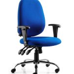 task operator office chair in blue fabric