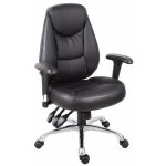 luxury operator chair in black leather