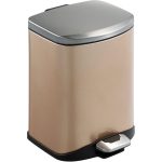 pedal bin in champagne finish
