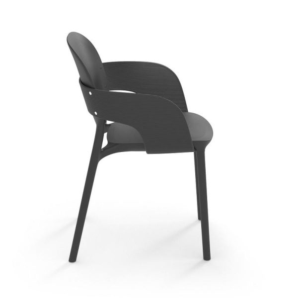 Florence Sustainable Chair With Arms Anthracite Grey - Image 2