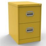 lemon yellow filing drawers with 2 drawers
