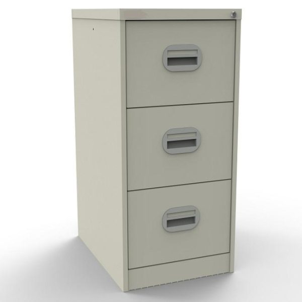 Office Filing Cabinet Connect 3 Drawer Almond White