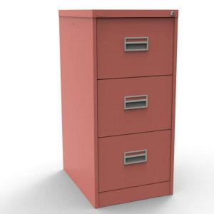 antique pink filing cabinet with 2 drawers