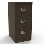 coffee filing cabinet with 3 drawers