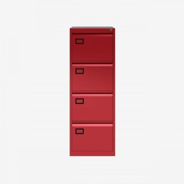 Office Filing Cabinet A Range 4 Drawer Red