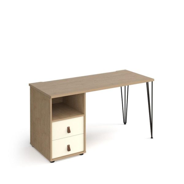 Home Office Desk Trent 1400 With Pedestal And Drawers - Image 4