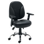 black leather office chair