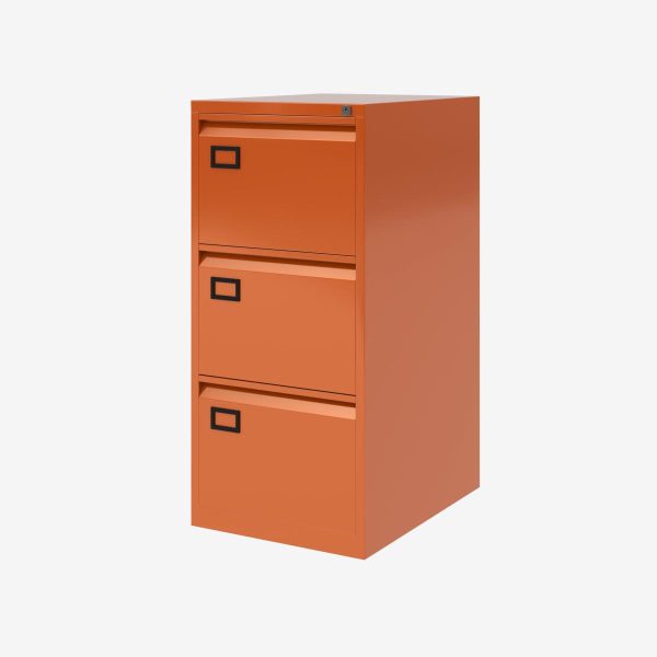 Office Filing Cabinet A Range 3 Drawer Orange - Image 3