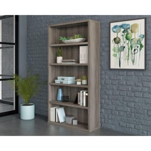 office bookcase in elm finish