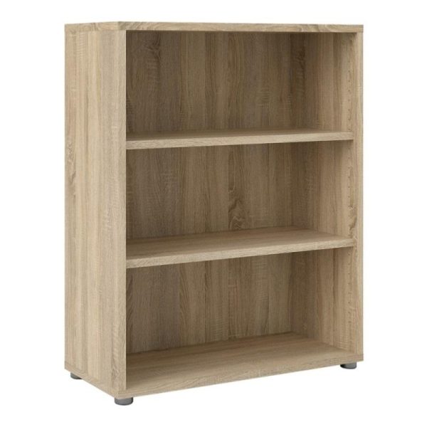Alexis Office Bookcase Oak 2 Shelves - Image 2