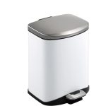 white pedal bin