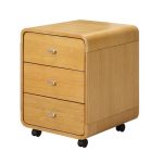 oak desk pedestal with three drawers