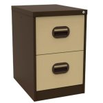 filing cabinet brown beige with 2 drawers