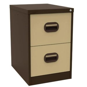 Office Filing Cabinet Connect 2 Drawer Brown/Beige